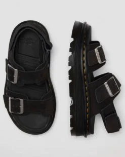 Zebzag-sandaler i ruskind in Sort