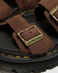 Zebzag-sandaler med platform i Nubuck-læder in Sepiabrun